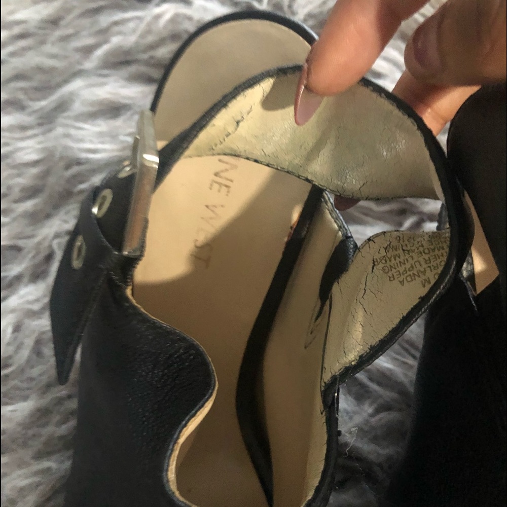 Nine West Buckled Peep-toe Booties - Picture 6 of 10